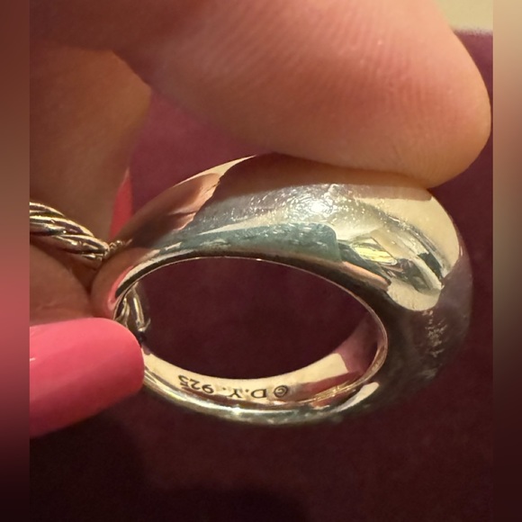 David Yurman Pure Form Set of 2 Stack Rings 925 Sterling Silver; NWOT; Size 6 - Picture 9 of 14